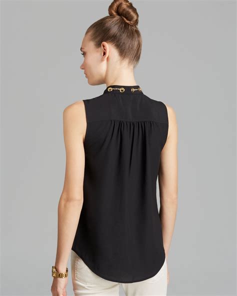 michael kors blouse zwart|Michael Kors sleeveless tops.